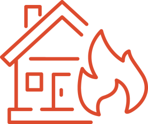 house fire icon